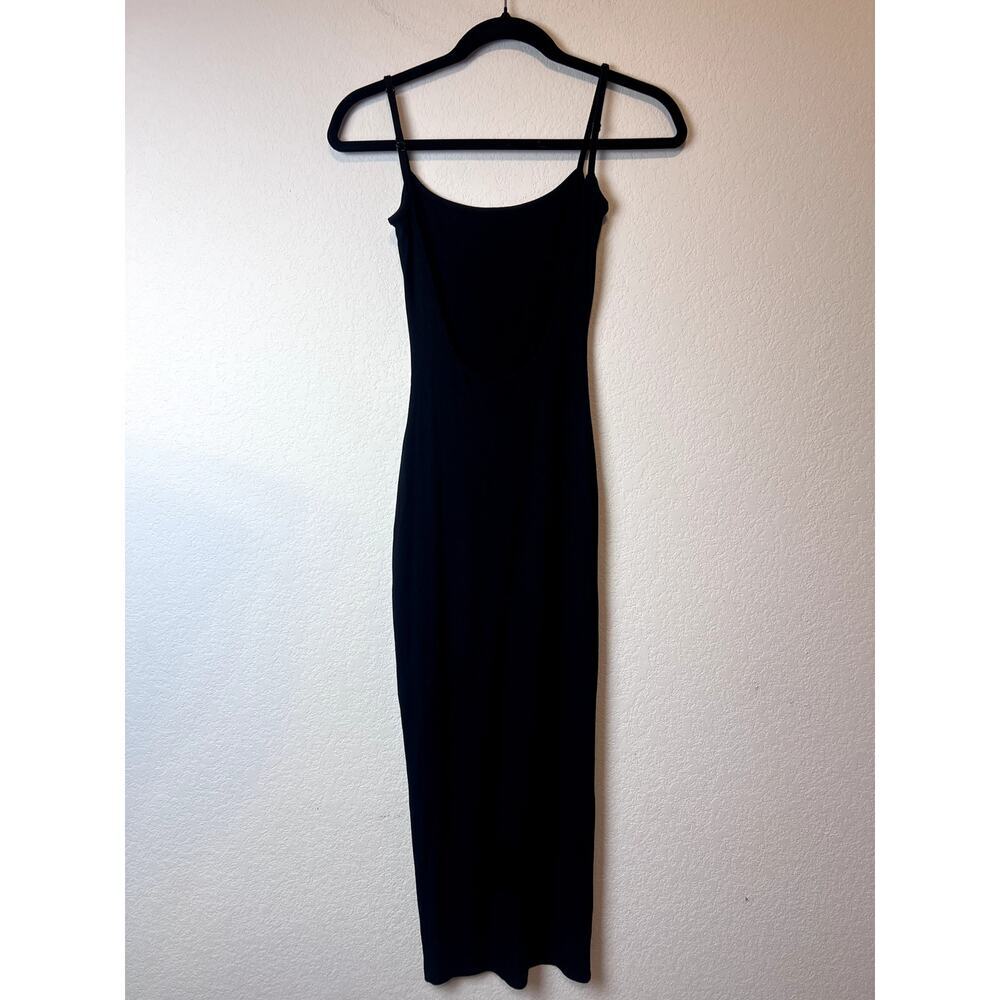 Skims Soft Lounge Long Slip Dress Onyx, Size XS New with Tag - Picture 3 of 6